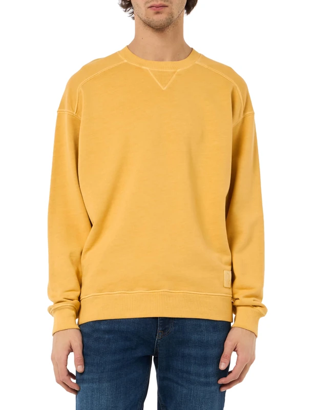 United Colors of Benetton Men's Hooded Sweatshirt, yellow, S