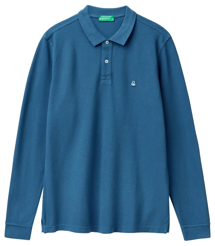 United Colors of Benetton Men's Polo Shirt M/L 3089j3204, Blue, XL