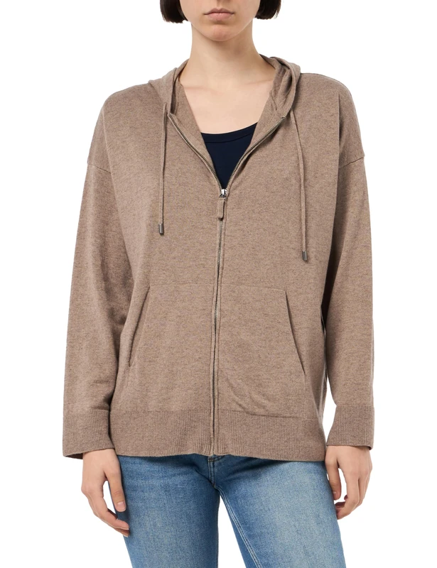 United Colors of Benetton Women's Cardigan Sweater, Brown, L