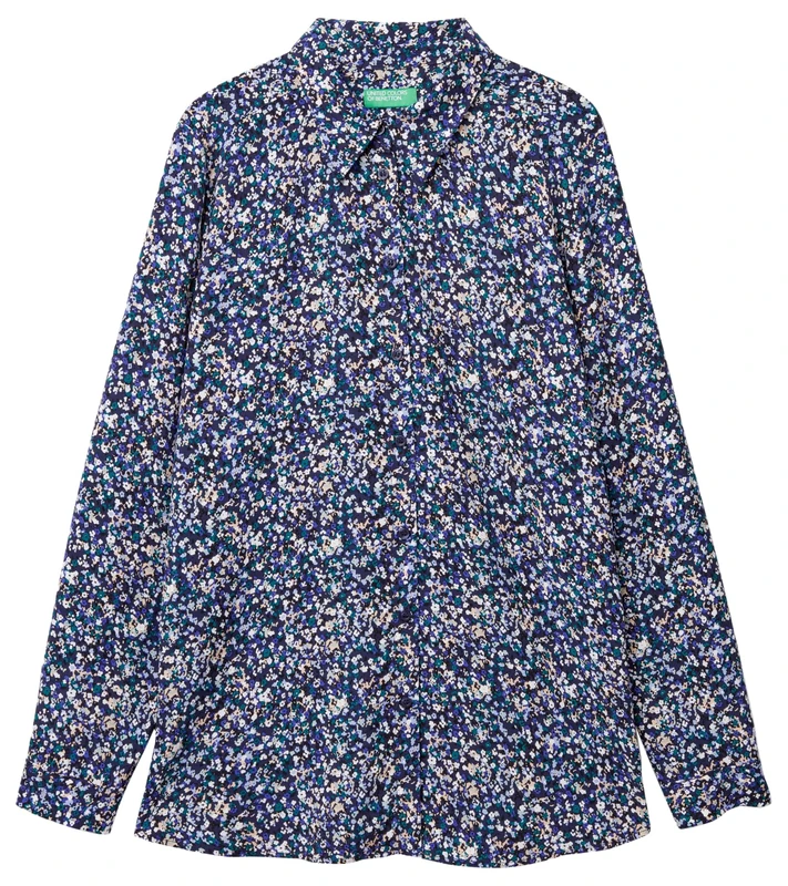 United Colors of Benetton Women's Shirt, Blue, S