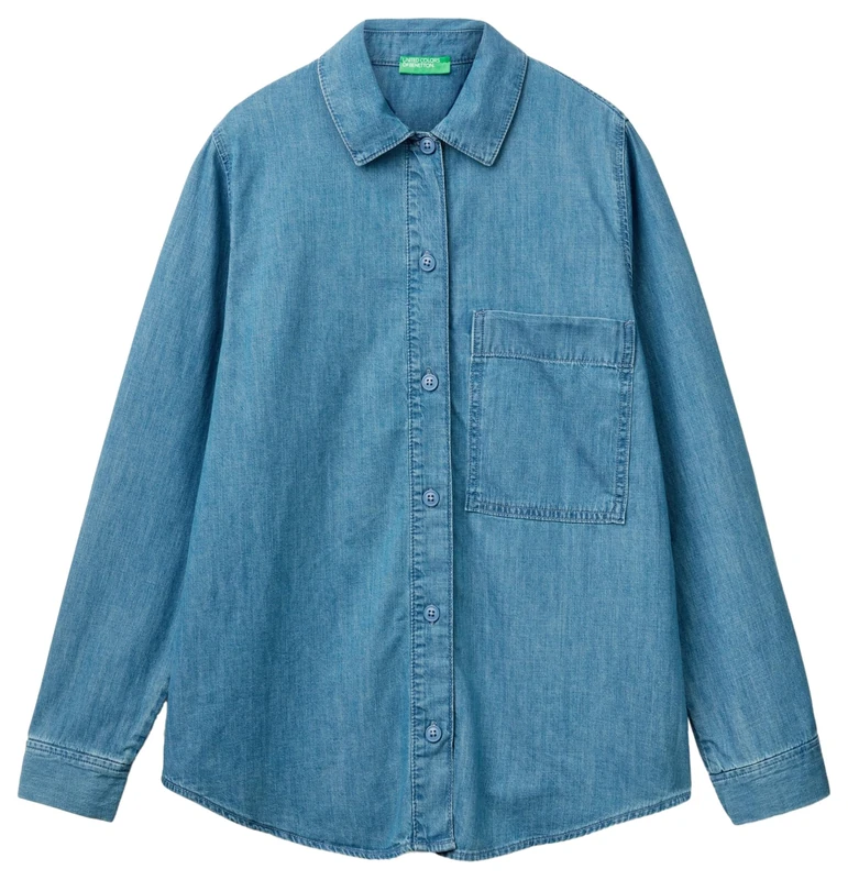 United Colors of Benetton Shirt, Blue, M - Image 1