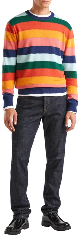 United Colors of Benetton Men's Sweater, Multicolour, XL