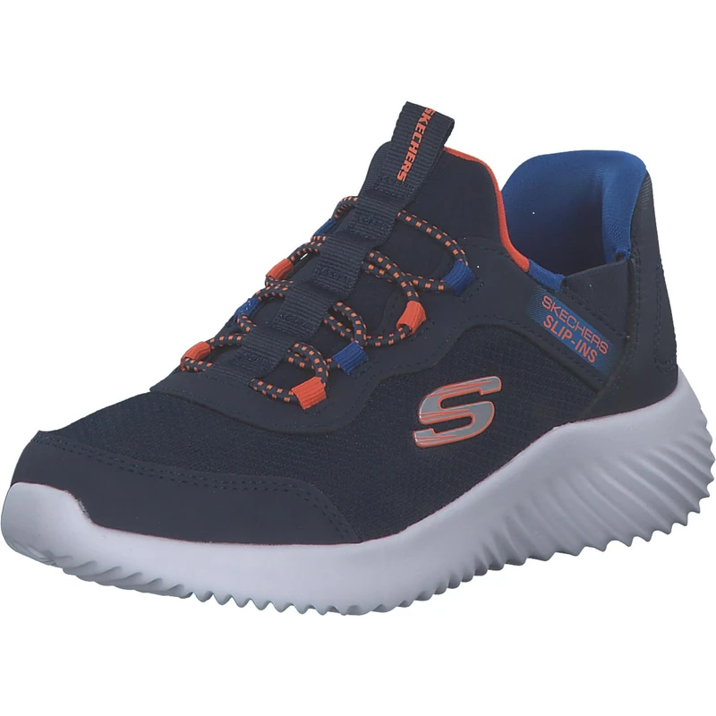 Skechers Boy's Bounder Brisk-Burst Sneaker - Navy/Blue 12.5 UK