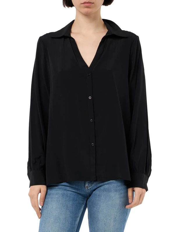 United Colors of Benetton Women's Shirt, Black, XS