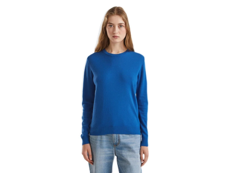 United Colors of Benetton Women's Jersey G/C M/L 1002D1K01 Sweater, Blue, XS