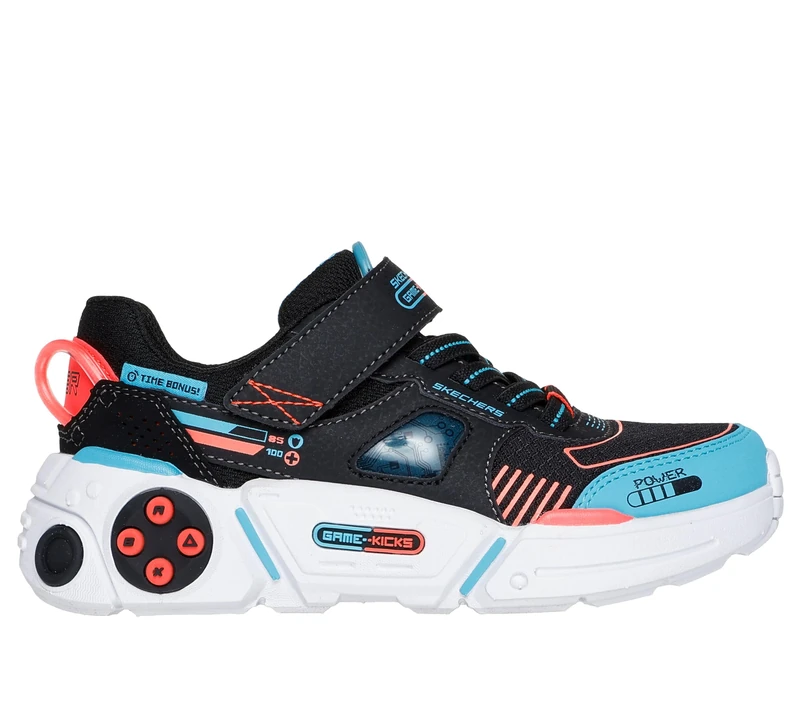 Skechers Boy's Gametronix 2.0 Sneakers, Black Synthetic/Black Textile/Multi Trim, 1.5 UK Child