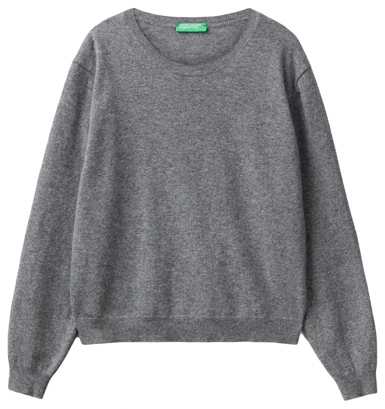 United Colors of Benetton Women's Jersey G/C M/L 1002d10bg Sweater, Grey, XL