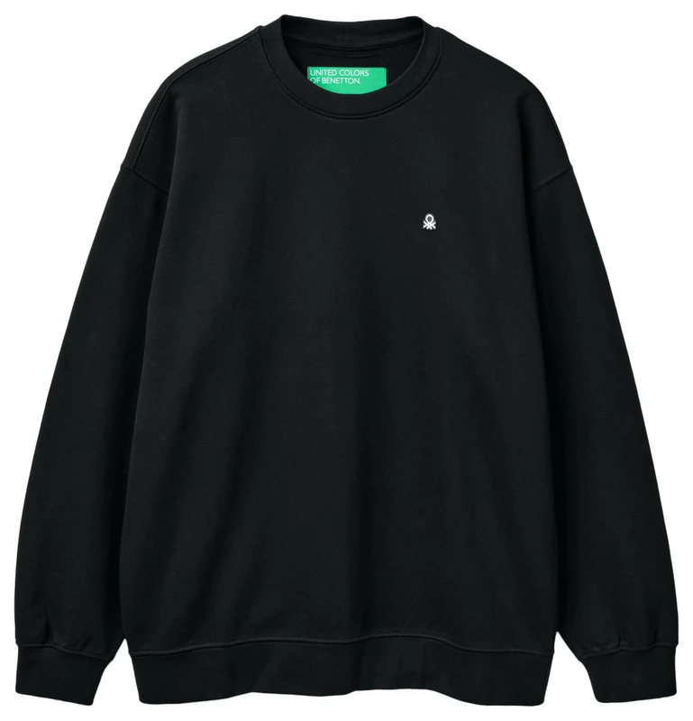 United Colors of Benetton Men's Hooded Sweatshirt, Black, XS