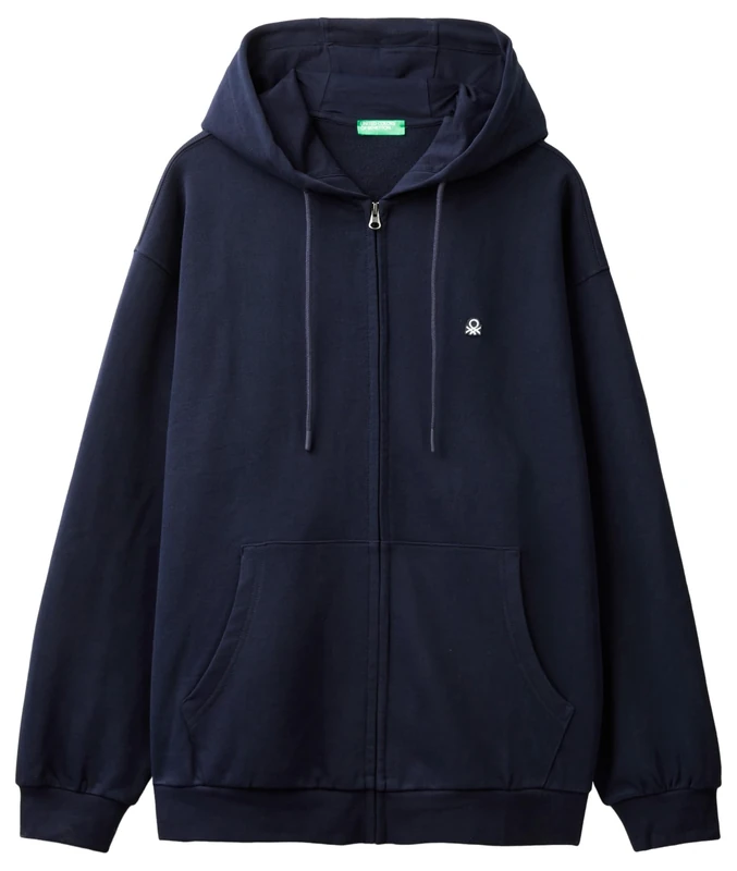 United Colors of Benetton Men's Hooded Sweatshirt, blue, L