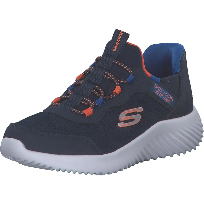 Skechers Bounder Trainers for Boys, Black, navy-blue, 5 Toddler