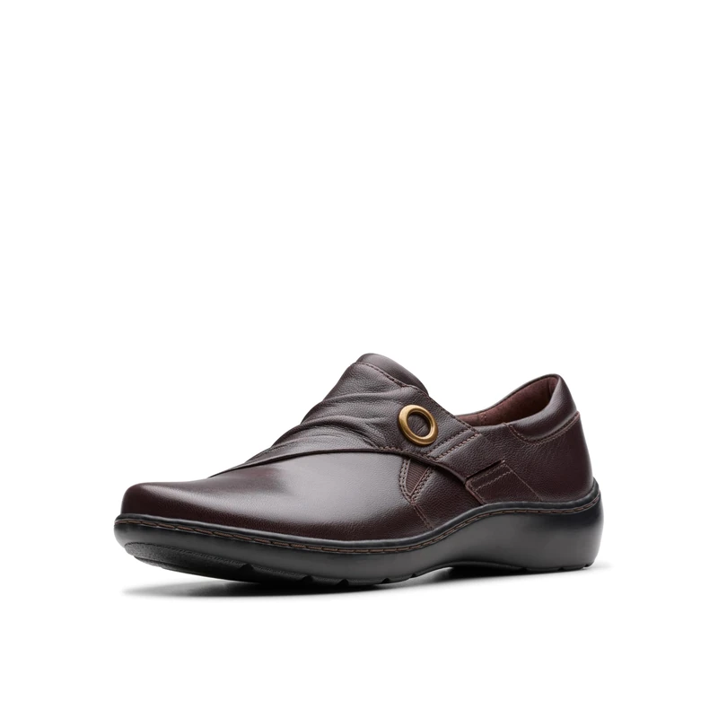 Clarks - Womens Cora Aubrie Shoes, Color Dark Brown, Size: 6.5 UK