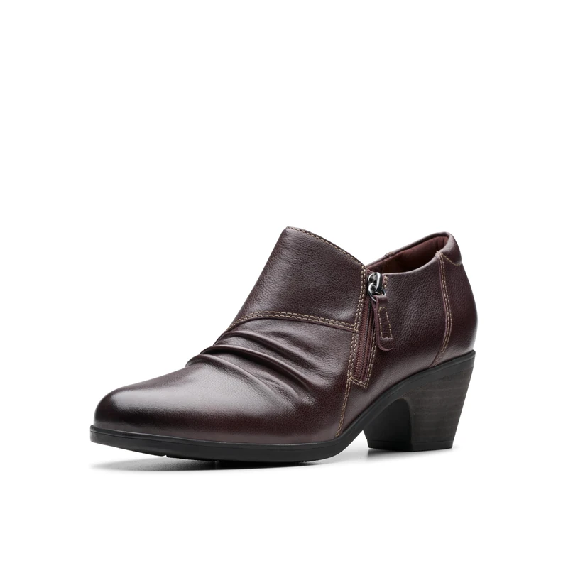 Clarks - Womens Emily 2 Braley Shoes, Color Dark Brown, Size: 6 UK Wide