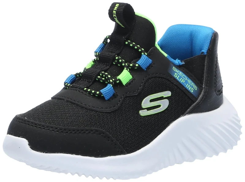 Skechers Bounder Trainers for Boys, Black, Charcoal Heather/Black, 6 Toddler