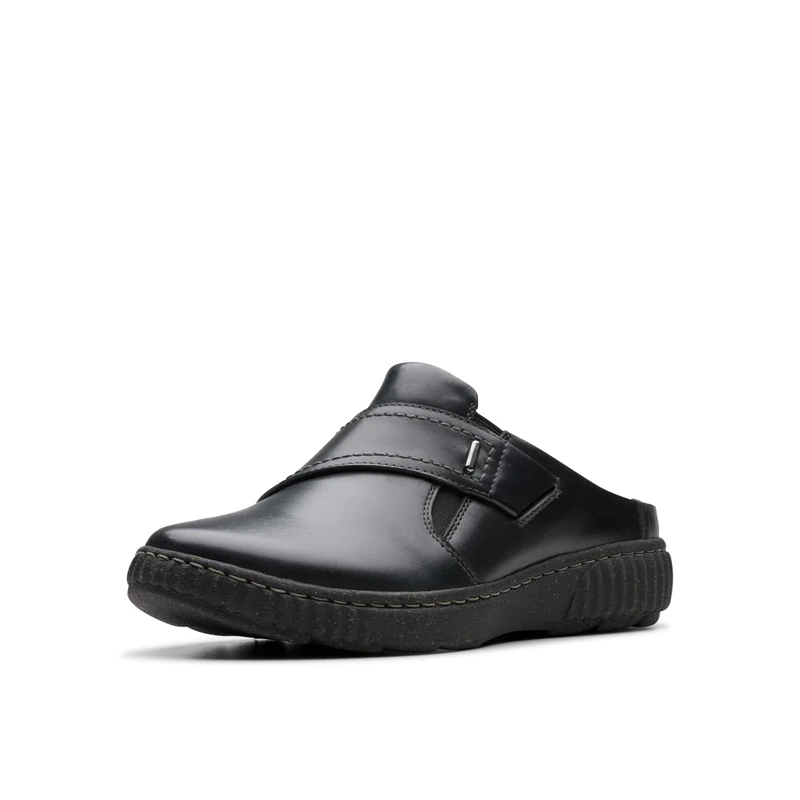 Clarks Women's Caroline Bay Mule, Black Leather, 8 UK