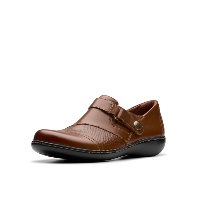 Clarks Women's Ashland Gem Loafer, Tan Leather, 3.5 UK