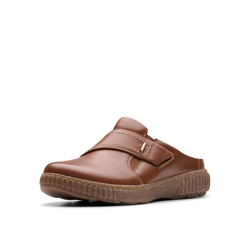 Clarks Women's Caroline Bay Mule, Tan Leather, 4.5 UK