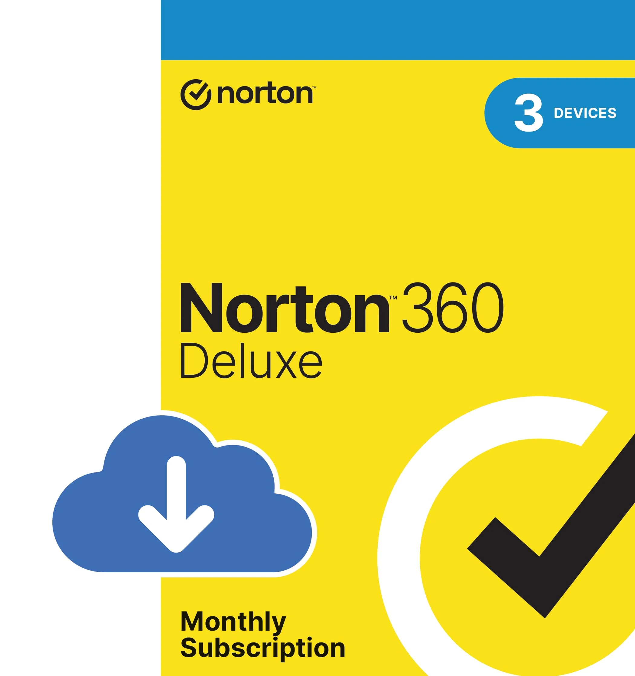 Norton 360 Deluxe 2023, Antivirus software for 3 Devices and monthly subscription with automatic renewal, Includes Secure VPN and Password Manager, PC/Mac/iOS/Android