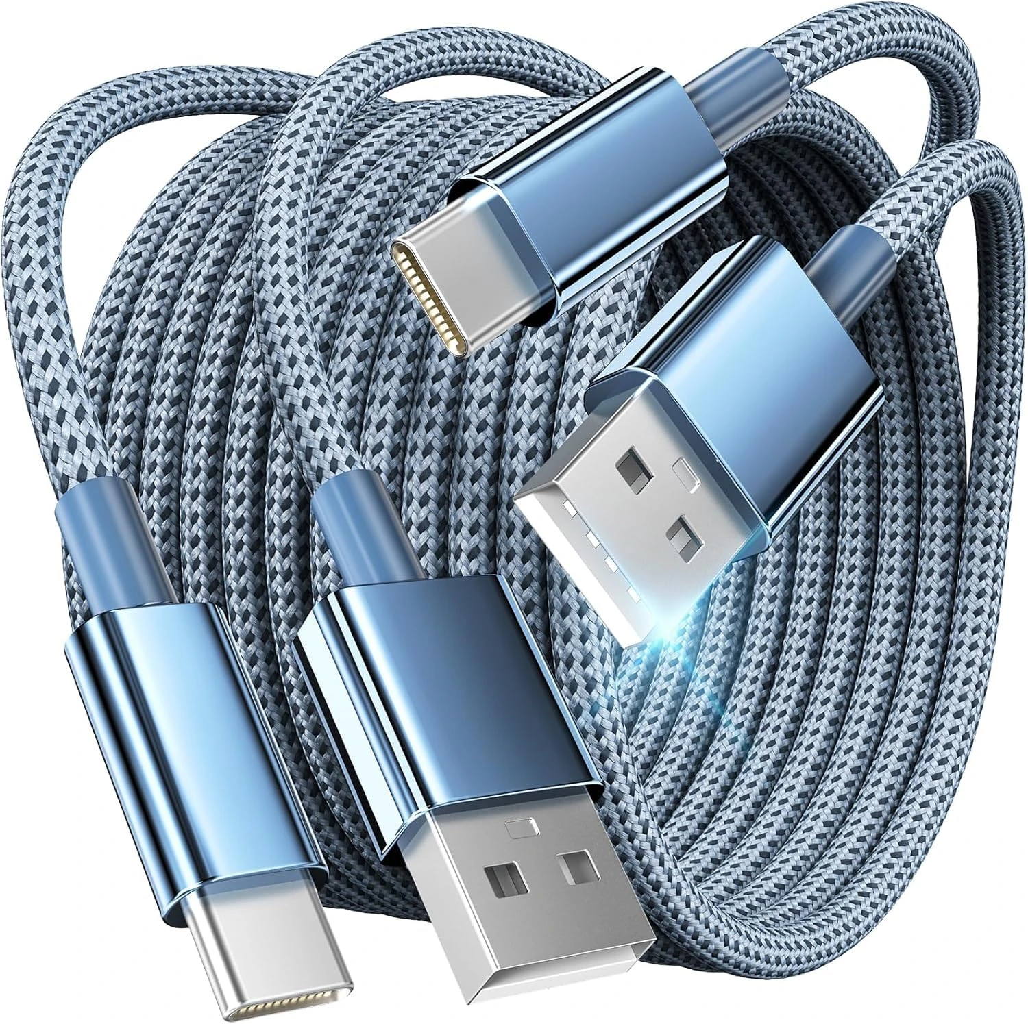 Wengshini USB C Cable 3M, 2Pack Type C Charger Cable Fast Charging Braided USB to USB C for PS5 Controller,iPhone 15,Samsung Galaxy S23 S22 S21 Note 10 9 8, Huawei,LG,Pixel, etc