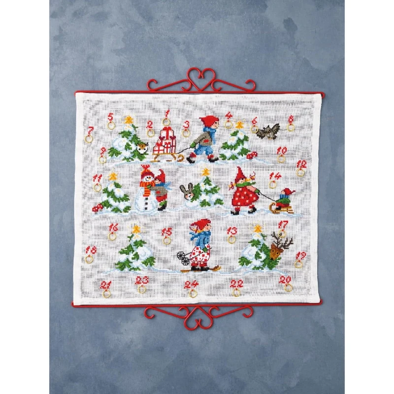 Permin Counted Cross Stitch Kit Advent Calendar Pixie Children