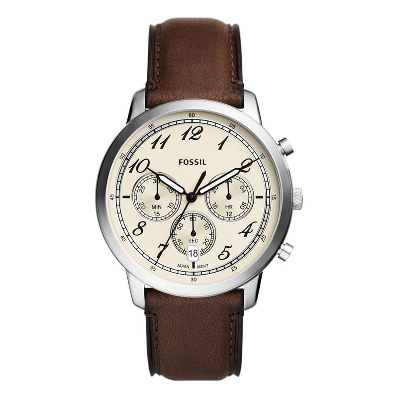 Fossil Neutra Watch for Men, Quartz Chronograph movement with Leather Strap