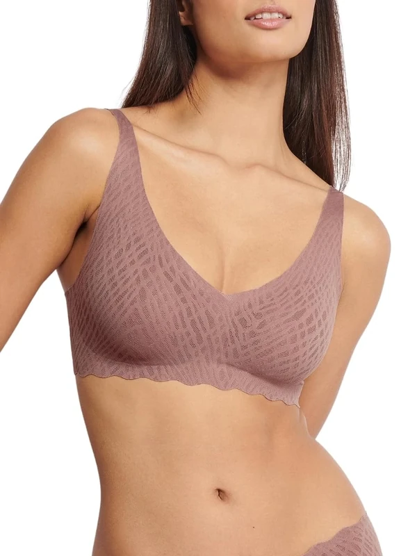 sloggi Damen Zero Feel Bliss Soft Bra, Cacao, M Große Größen