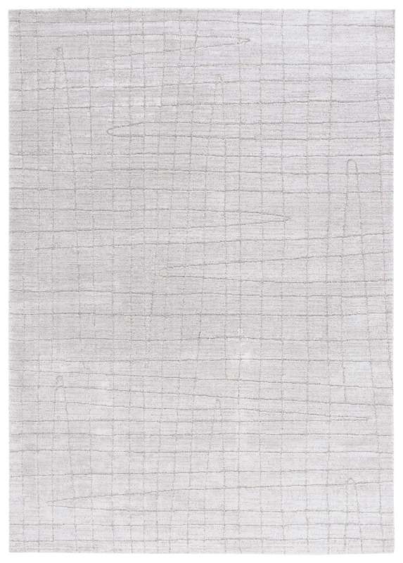 Safavieh Neptune Collection Geometric Area Rugs for Living Room Dining Room Bedroom Short Pile Light Grey 3ft x 5ft