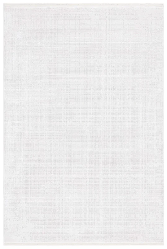 Safavieh Geometric Rug for Living Room Dining Room Bedroom - Whisper Collection Short Pile Ivory 91 x 152 cm