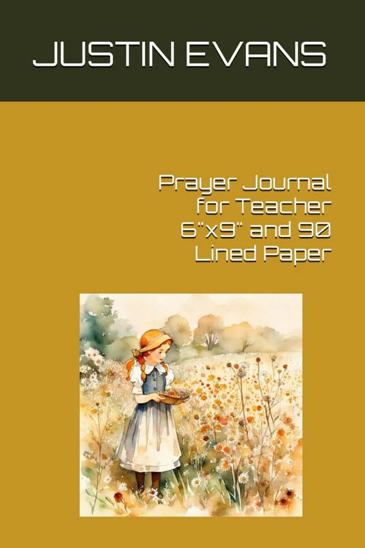 Prayer Journal for Teacher 6"x9" and 90 Lined Paper