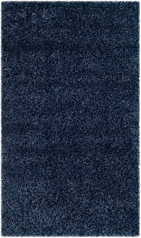 Safavieh California Shag Collection Shaggy Rug for Living Room Dining Room Bedroom High Pile Navy 24 x 36 Inch