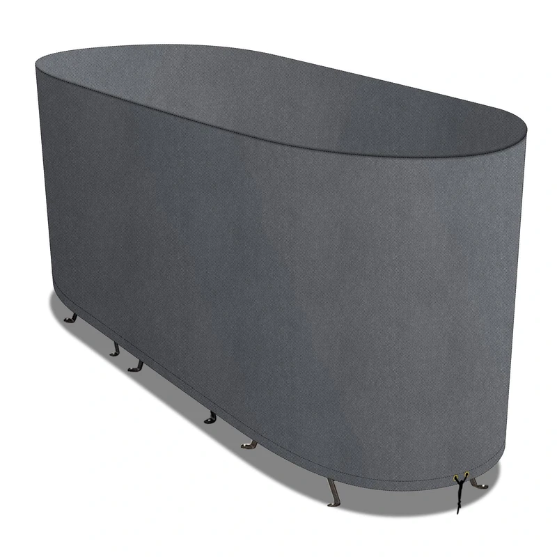 PATIO PLUS Outdoor Garden Large Bistro Set Heavy Duty Cover , Waterproof, UV Protected, 600D Oxford Fabric Bistro Set Cover，L124 W63 H80cm, Grey