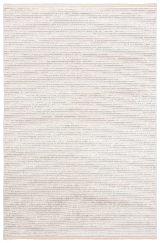 Safavieh Geometric Rug for Living Room Dining Room Bedroom - Whisper Collection Short Pile Ivory 91 x 152 cm