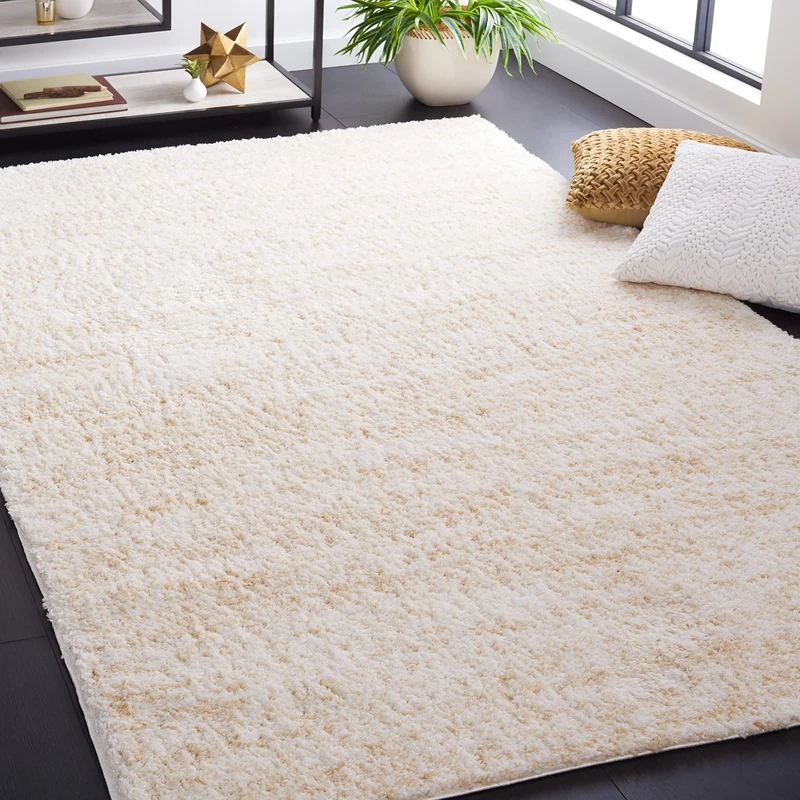 Safavieh Berber Shag Collection Shaggy Rug for Living Room Dining Room Bedroom Short Pile Cream 72 x 108 Inch