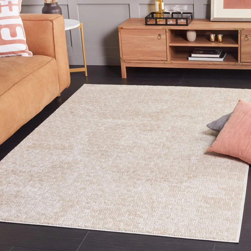 Safavieh Hanna Collection Contemporary Rug for Living Room Dining Room Bedroom Short Pile Cream 72 x 108 Inch - Image 1