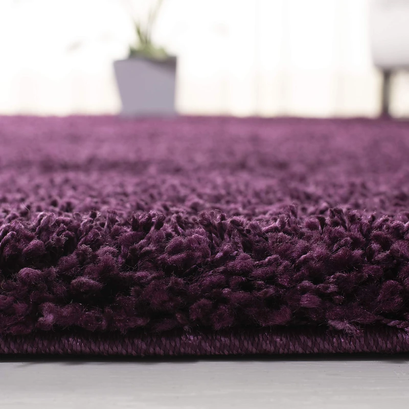 Safavieh Shag Rug for Living Room, Dining Room, Bedroom - California Shag Collection, High Pile, in Purple, 61 X 91 cm