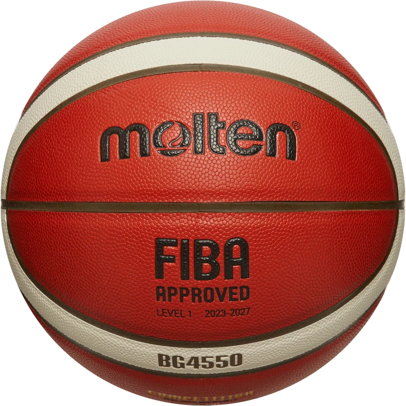 Molten B7G4550 Basketball I The Official Game Ball of British Hoops! I Size 7 I Game-Ready Pebble I Premium Composite Leather I Super League I British Championship Basketball