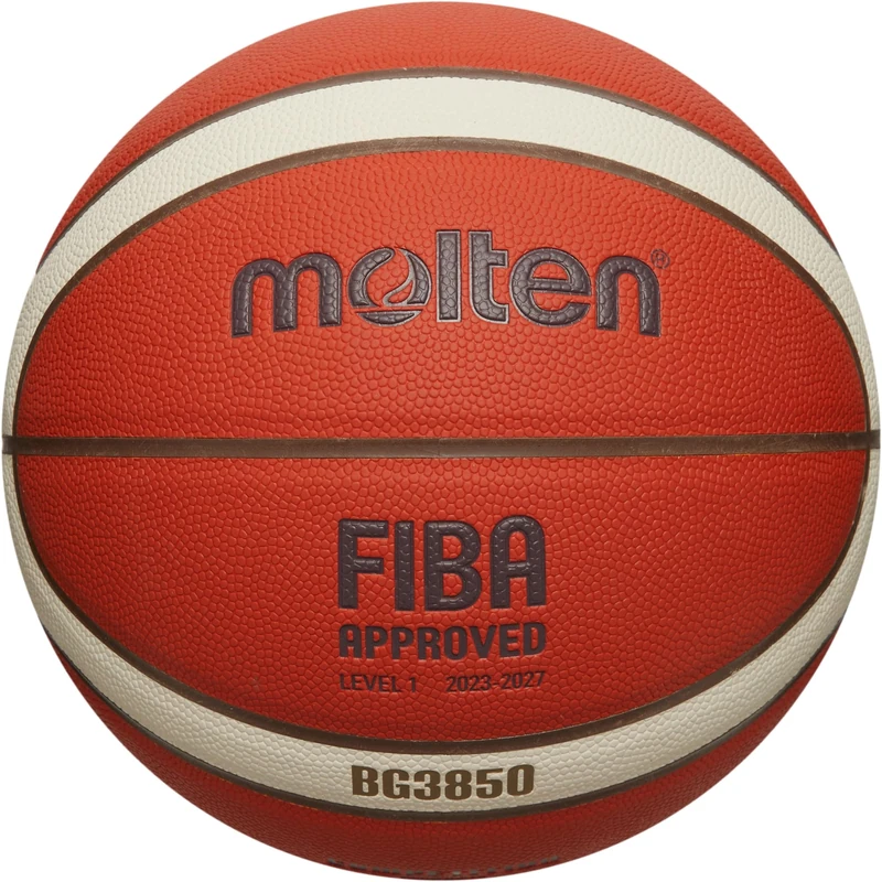 Molten B7G3850 Basketball | Ultimate Training & Club Game Ball | Game-Ready Pebble Grip | Durable Composite Leather for Performance & Control | Indoor | Size 7 | Orange & Ivory