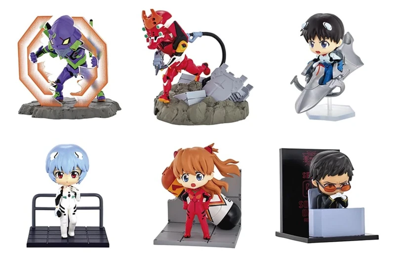 Re-Ment Evangelion assortiment Figurines DesQ Desktop EVA 6cm (6)