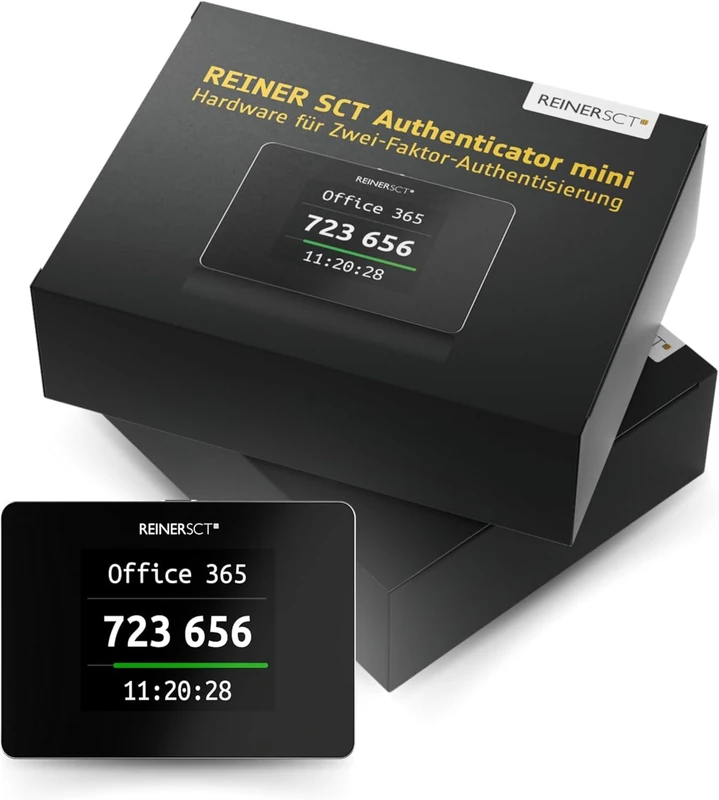REINER SCT Authenticator mini, TOTP generator for two-factor authentication, compact and portable, security key for secure registration with online services and crypto exchanges - Image 1