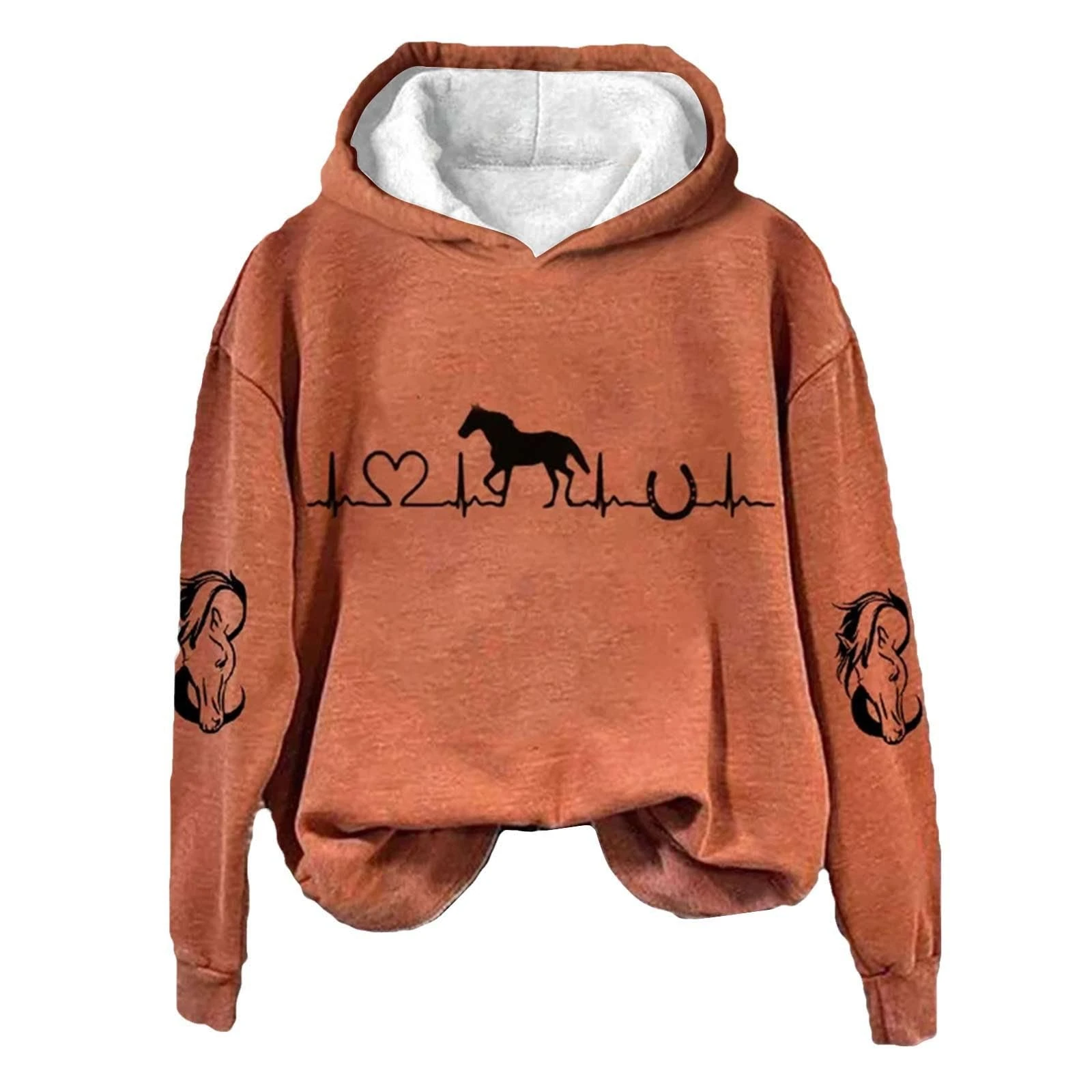 EMUKFD Women Cute Frog Sweatshirt Kawaii Mushroom Hoodie for Teen Girls Aesthetic Cottagecore Clothes Feminino Hoodies