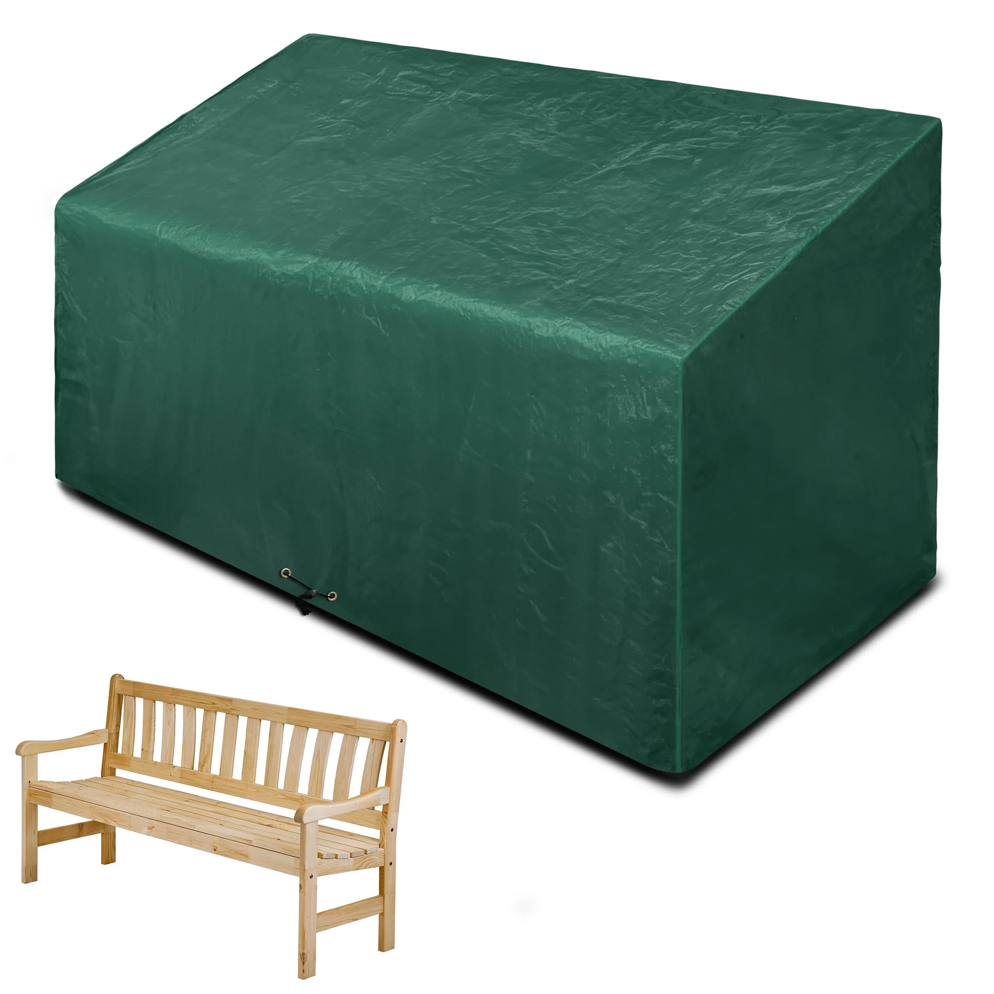 Funshot 2 Seater Garden Bench Covers Waterproof Outdoor Furniture Covers,134 * 66 * 63/89cm Windproof, UV Protected, Covers for Outside Garden Furniture with Drawstring