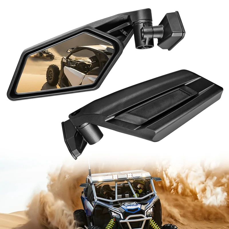 Frokom X3 Side Mirrors, Upgraded Maverick X3 Side Mirrors Compatible with 2017 2018 2019 2020 2021 2022 2023 Can Am Maverick X3 Max XRS XDS Turbo R RR with 360 Degree Adjustment