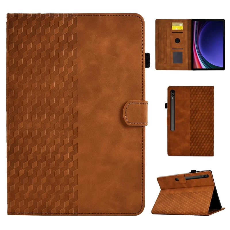 CCASAFUNY Case for Samsung Galaxy Tab S10 Plus/S9 FE Plus/S9 Plus 12.4 inch 2023 Protective Tablet Case Stand Cover with S Pen Holder Auto Wake/Sleep for Samsung Galaxy Tab S10+/ S9 FE+/ S9+, Brown