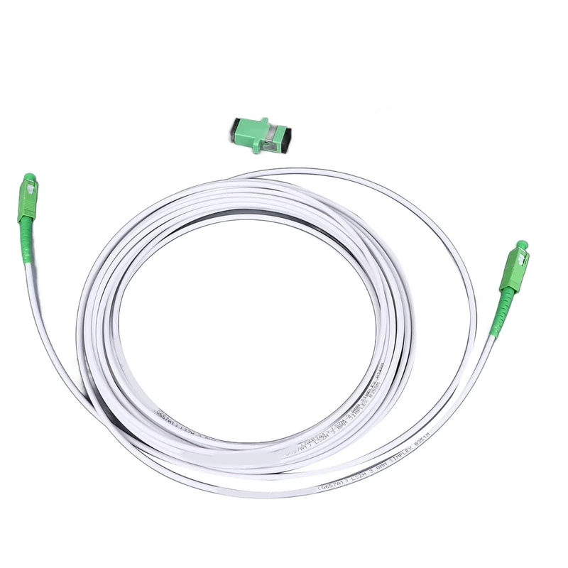 Eujgoov 10m Armored Single Mode SC Connector Optical Modem Extension Cable for FTTH FTTB FTTP High Speed Internet Connectivity Reliable Fiber Optic Cable