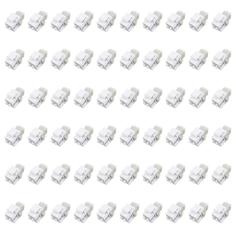 Xunsomten-60pcs Fiber Optic Keystone Jack Coupler LC OM1/OM2 Duplex Multi Mode Coupler (MM) Fiber Optic Cable Adapter LC-LC Duplex Multimode Connector for Fiber Wall Plate