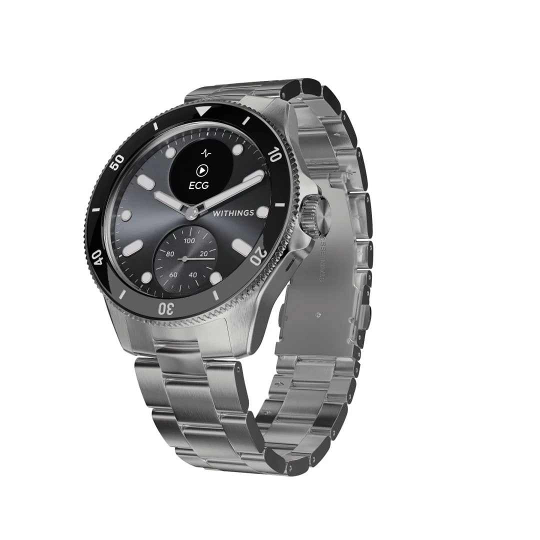 Withings ScanWatch Nova, Hybrid Smartwatch Heart Health for M&F - ECG, SPO2, Temperature Monitoring, Sleep Tracking, Respiratory Health, Cycle Tracking, 35 Days Battery Life, iOS & Android, Black