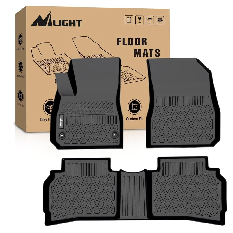 Nilight TPE Floor Mats for Chevy Malibu 2016 2017 2018 2019 2020 2021 2022 2023 2024,All Weather Custom Fit Heavy Duty Floor Liners