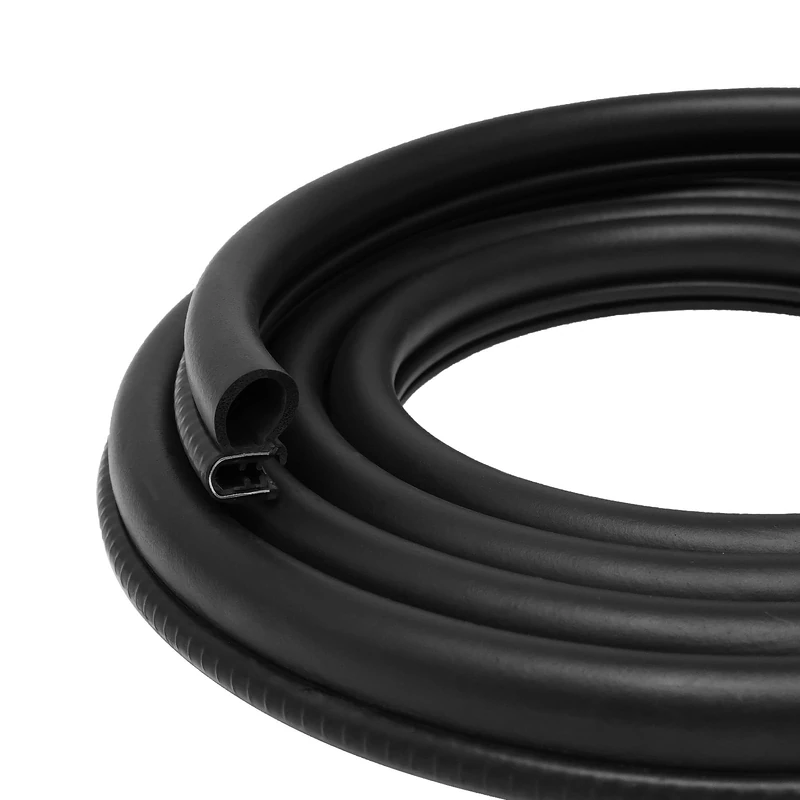 Car Door Rubber Seal Strip Trim Lok with Edge Bulb for Buses, Boats, RVs, Trucks, and Autobuses, Car Soundproof Weather Strip (50Ft)