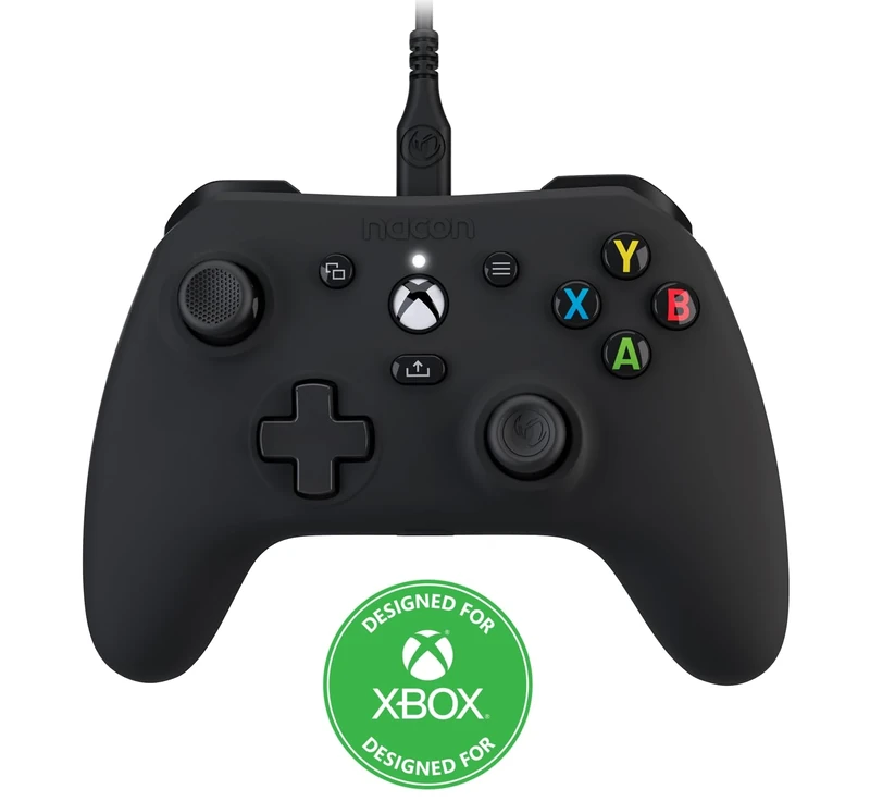NACON Evol-X Pro Wired Controller Officially Licensed for Xbox Series X|S, Xbox One, and PC - Mappable Back Buttons -Dual Vibration Motors -3.5mm Audio Jack - Soft-Touch Black