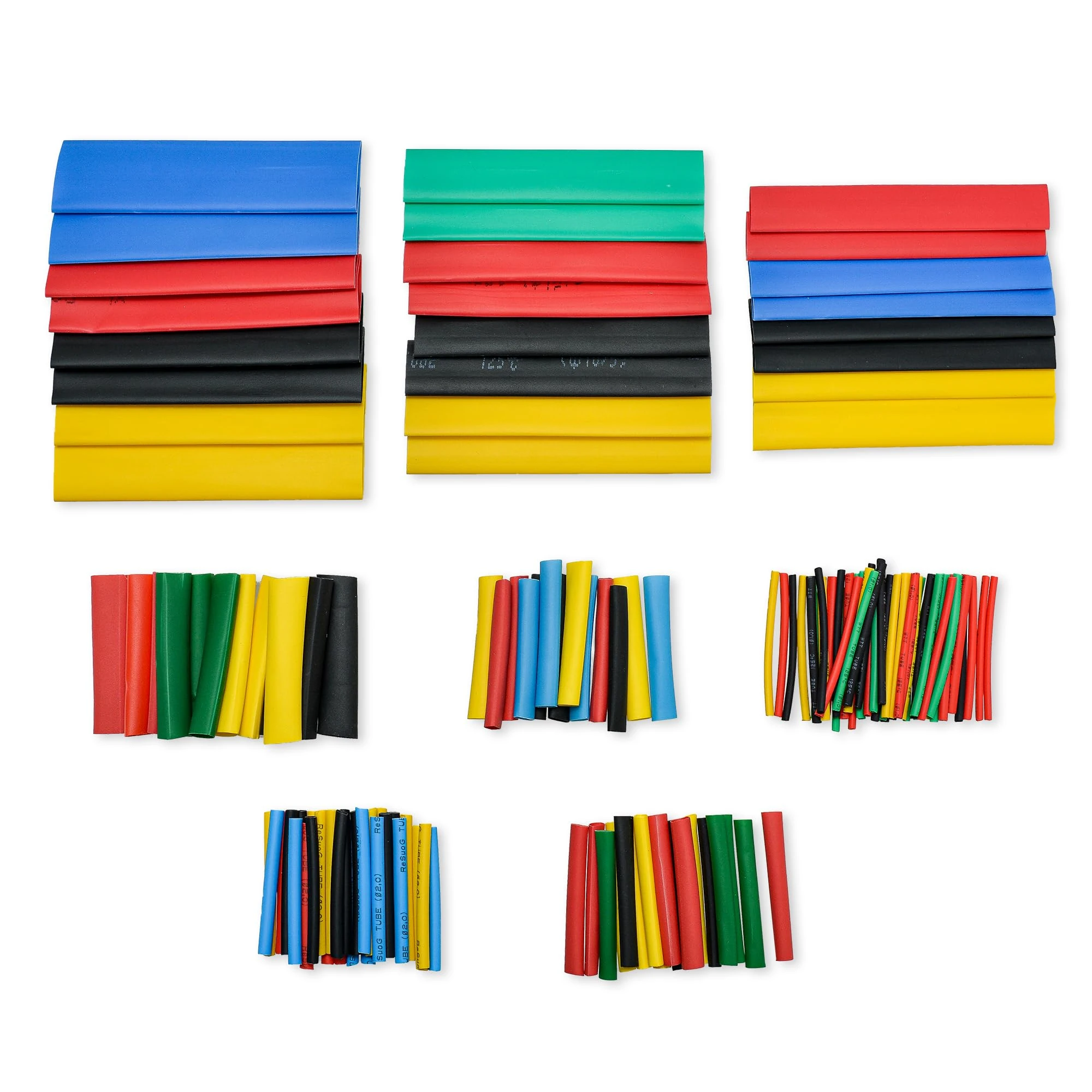 164PCS Electric Insulation Heat Shrink Sleeving, Heat Shrink Tubing, Wire Repair Kit, Shrink Wrap Tubingfor Fixing and Protecting Components Workshop Hand Tools (Yellow, Blue, Black, Green, Red)