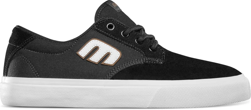 Etnies Men's Barge Plus Skate Shoe, Black/White, 4 UK